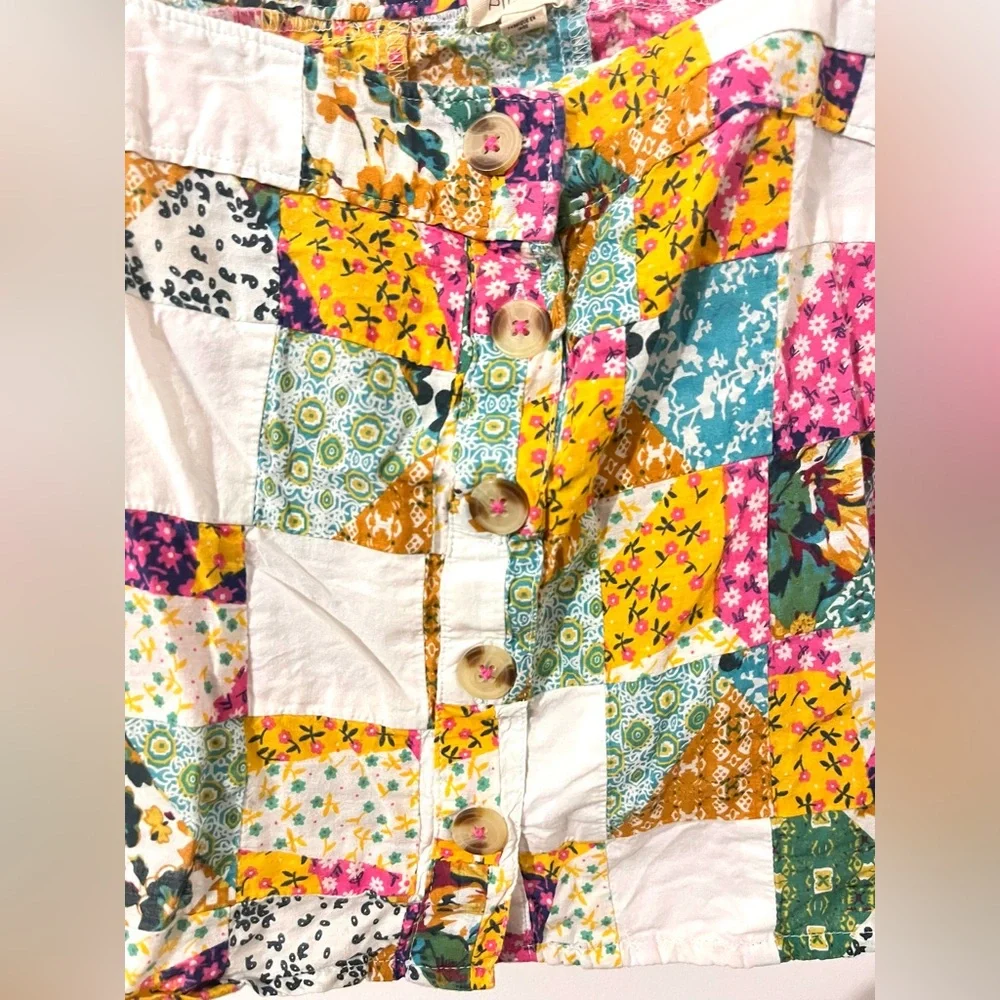 Anthropologie Pilcro ✨ SMALL Patchwork Spaghetti Strap Boxy Tank - Picture 9 of 11